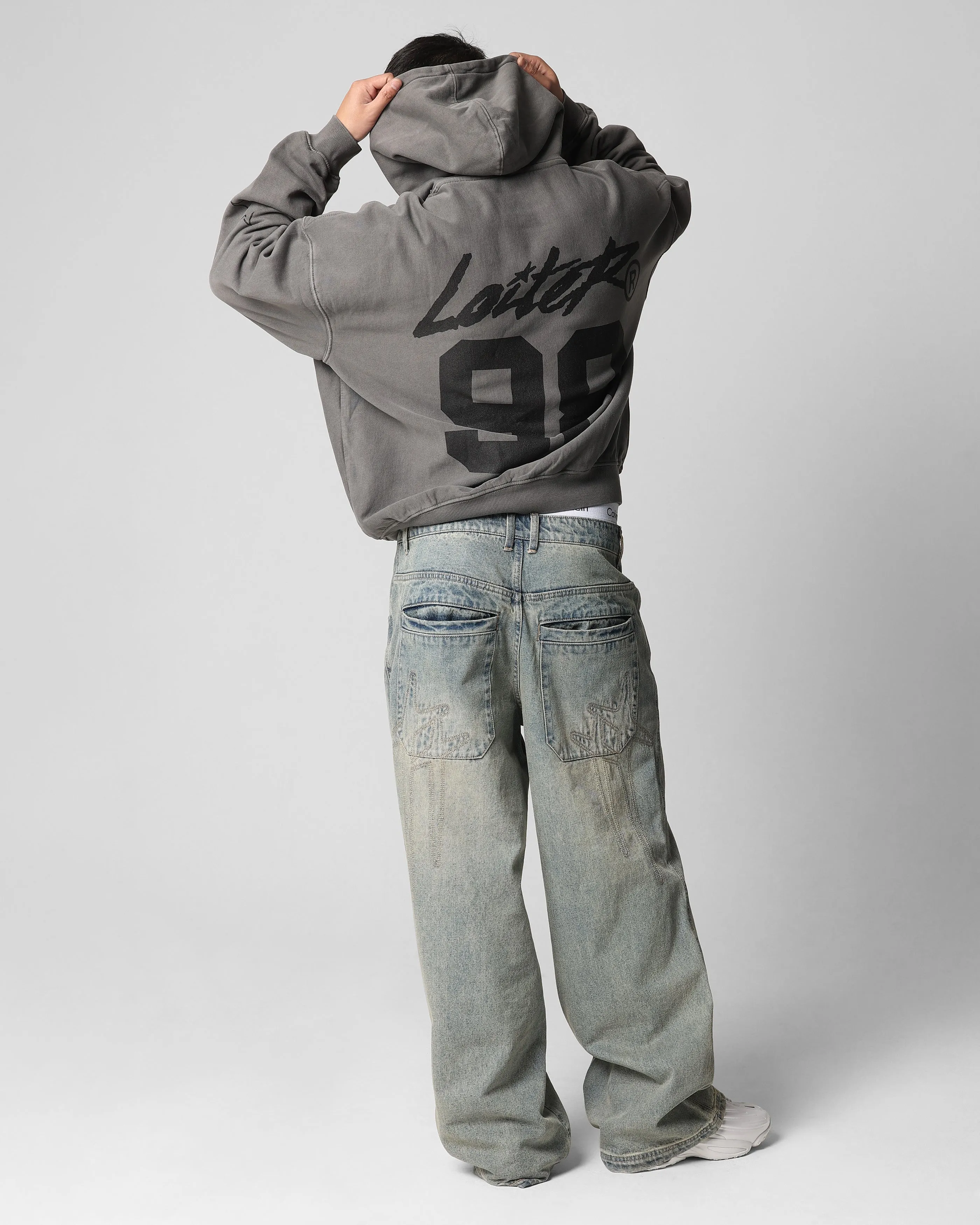 Loiter Training Day Hoodie Washed Charcoal sold by Culture Kings product image thumbnail 4