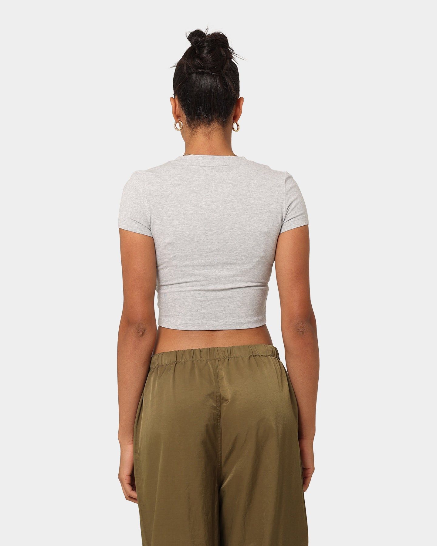 Puma Women's Classics Cropped Slim T-Shirt Light Gray Heather sold by Culture Kings product image thumbnail 4