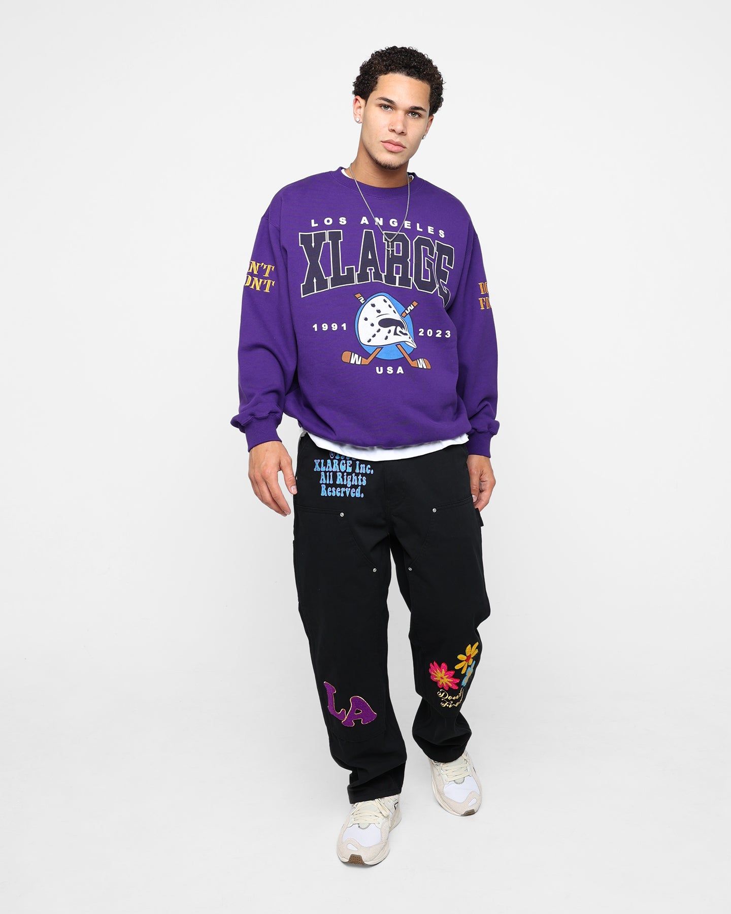 X-Large Hockey Crewneck Sweatshirt Purple sold by Culture Kings product image thumbnail 2