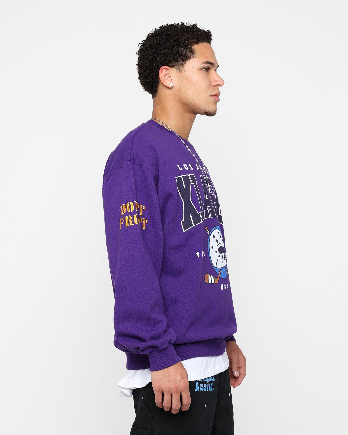 X-Large Hockey Crewneck Sweatshirt Purple sold by Culture Kings product image thumbnail 5