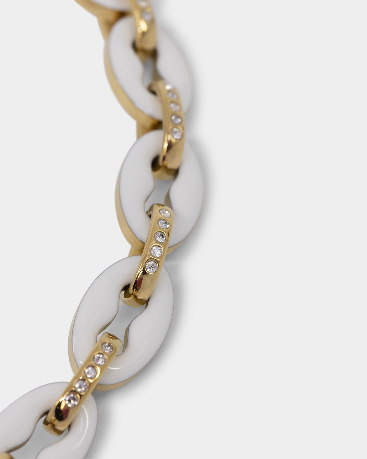 Guess Mainline Women's 17" White & Crystals Yellow Gold Necklace White sold by Culture Kings product image thumbnail 6