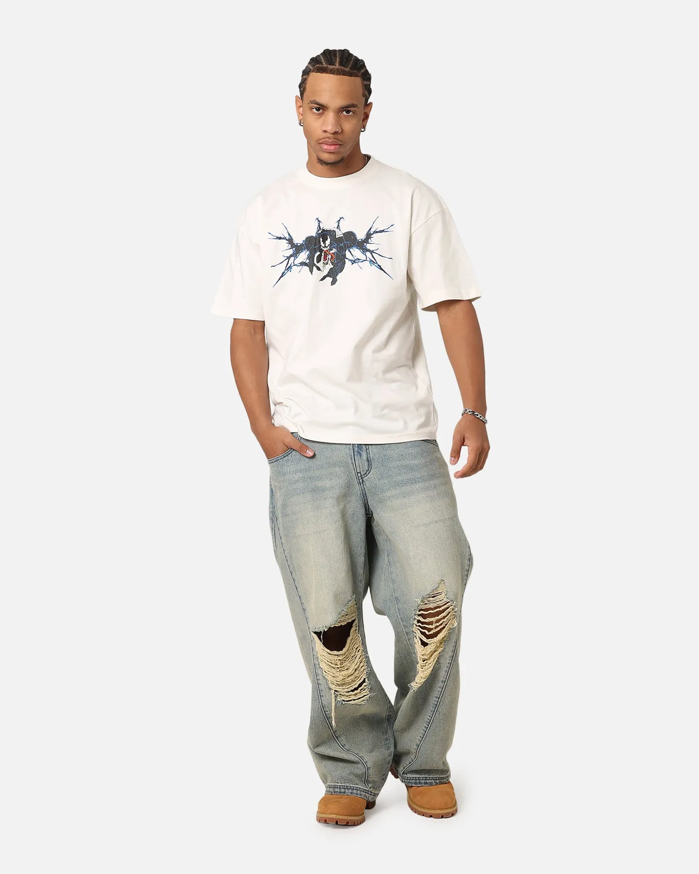 Goat Crew Marvel Spider-Man Y2K Venom T-Shirt Off White sold by Culture Kings product image thumbnail 4