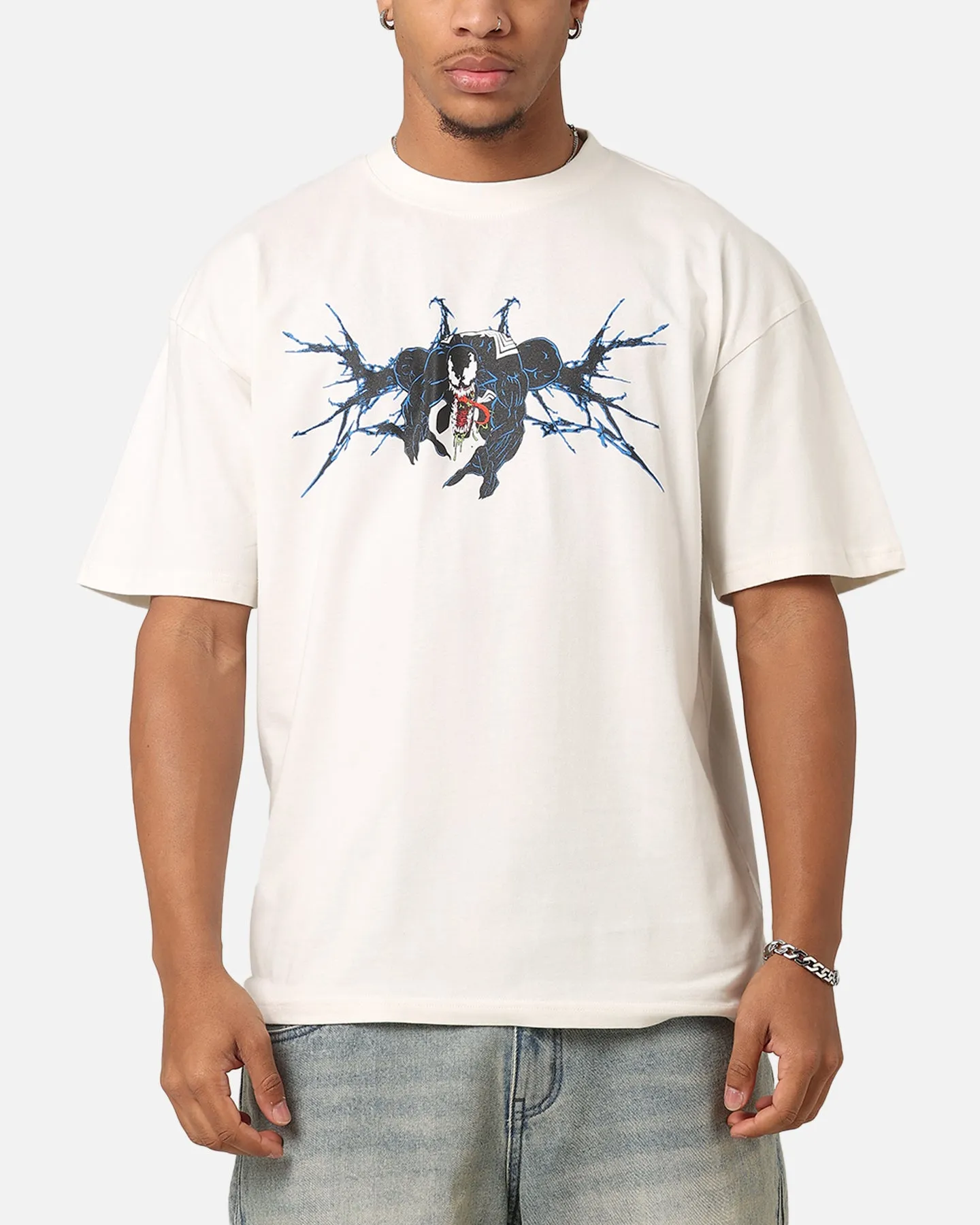 Goat Crew Marvel Spider-Man Y2K Venom T-Shirt Off White sold by Culture Kings product image thumbnail 2