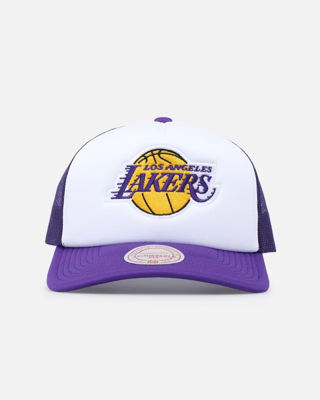 Mitchell & Ness Los Angeles Lakers Team Foam Trucker Snapback Purple/White sold by Culture Kings