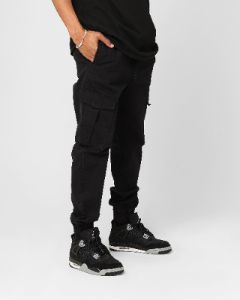 Carre Denim Base Cargo Jogger Washed Black sold by Culture Kings