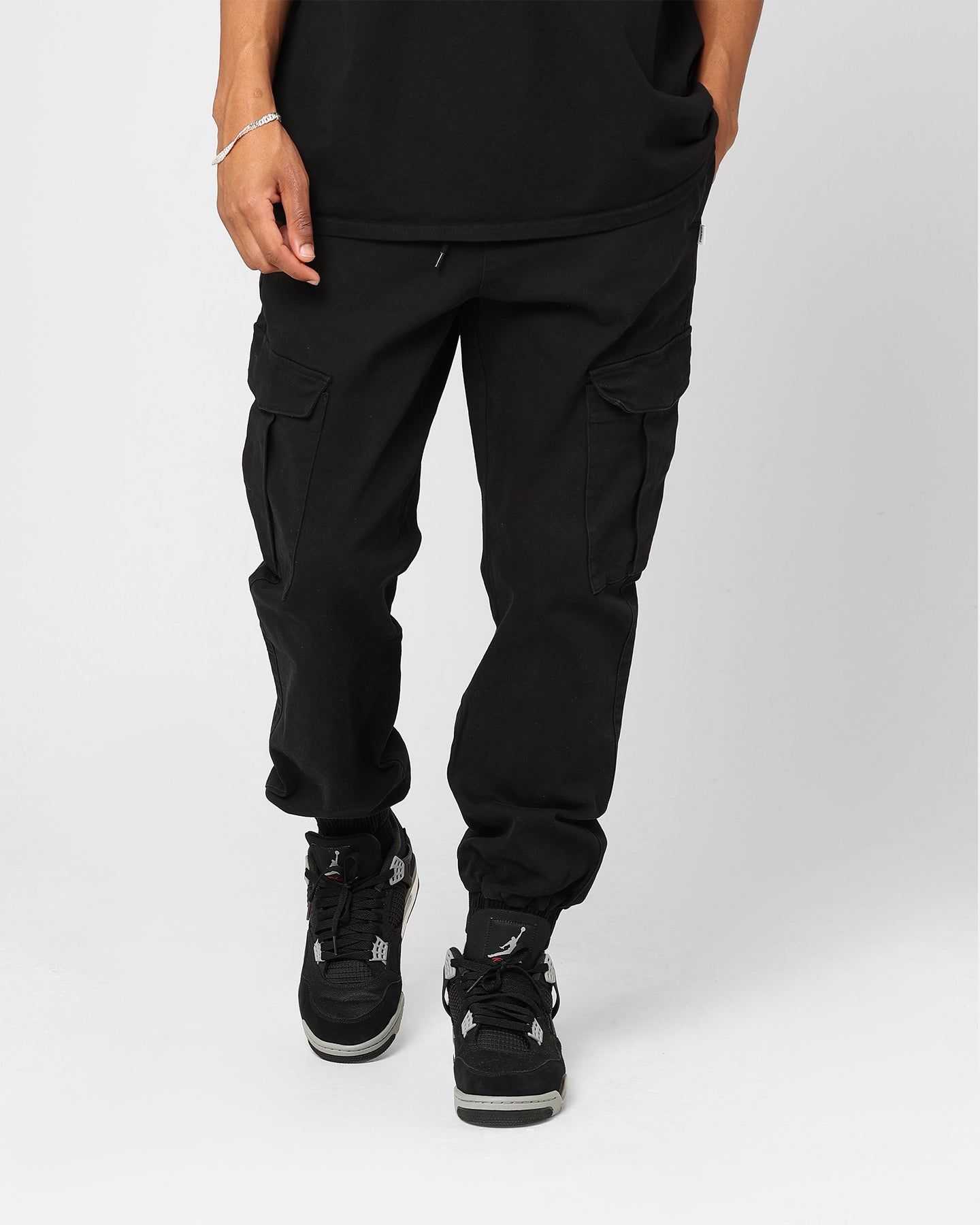 Carre Denim Base Cargo Jogger Washed Black sold by Culture Kings