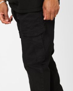 Carre Denim Base Cargo Jogger Washed Black sold by Culture Kings
