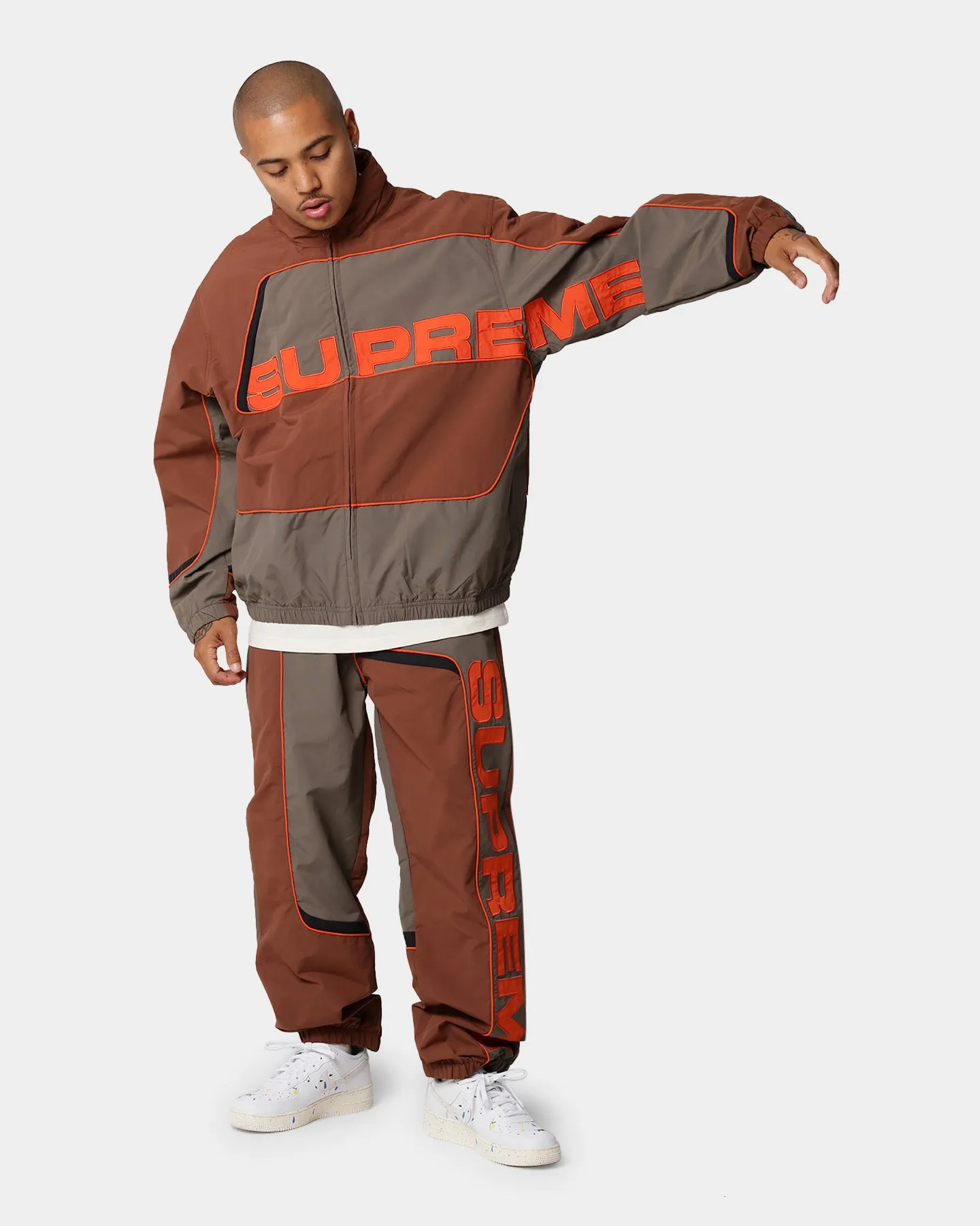 Supreme Panelled Track Jacket Brown sold by Culture Kings product image thumbnail 3