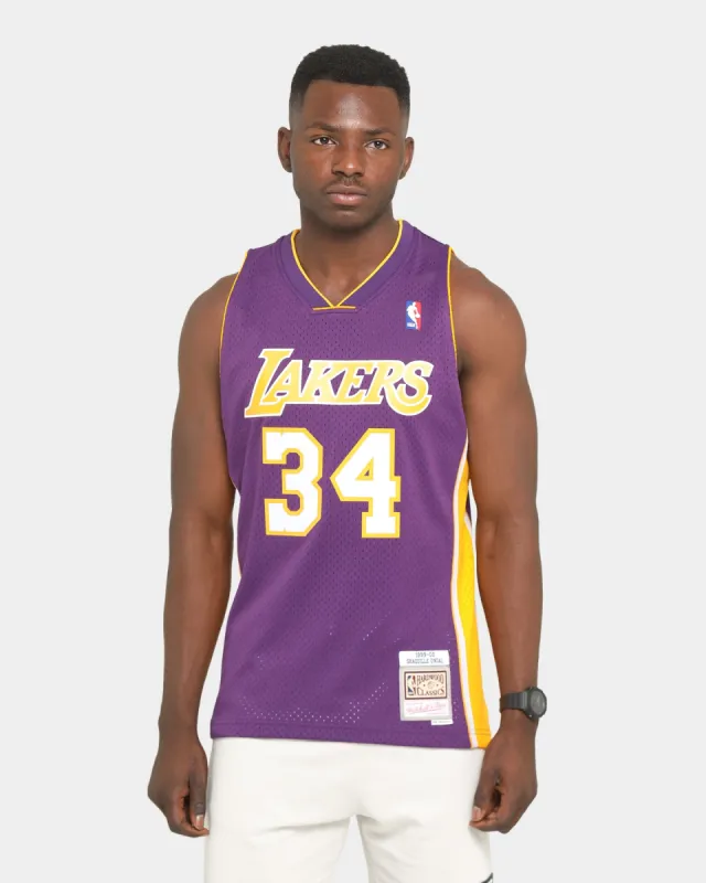 Mitchell & Ness Los Angeles Lakers Shaquille O'Neal '99-'00 #34 Swingman Jersey Purple sold by Culture Kings