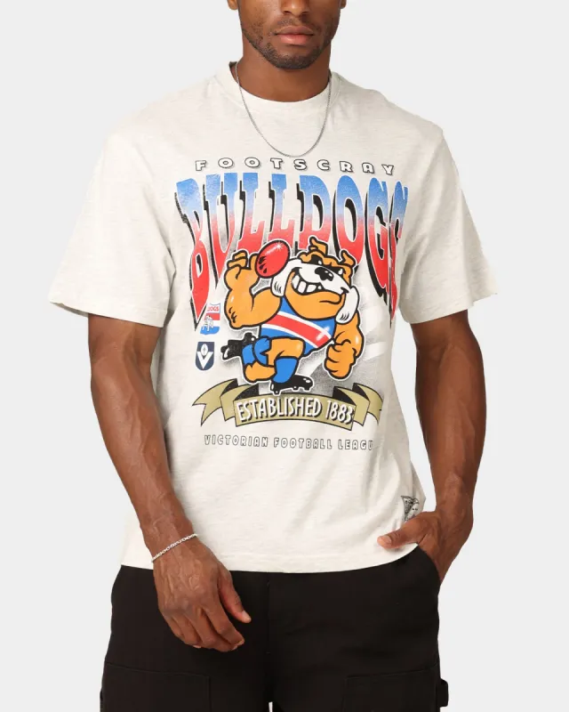 Mitchell & Ness Footscray Bulldogs Character T-Shirt Silver Marle sold by Culture Kings