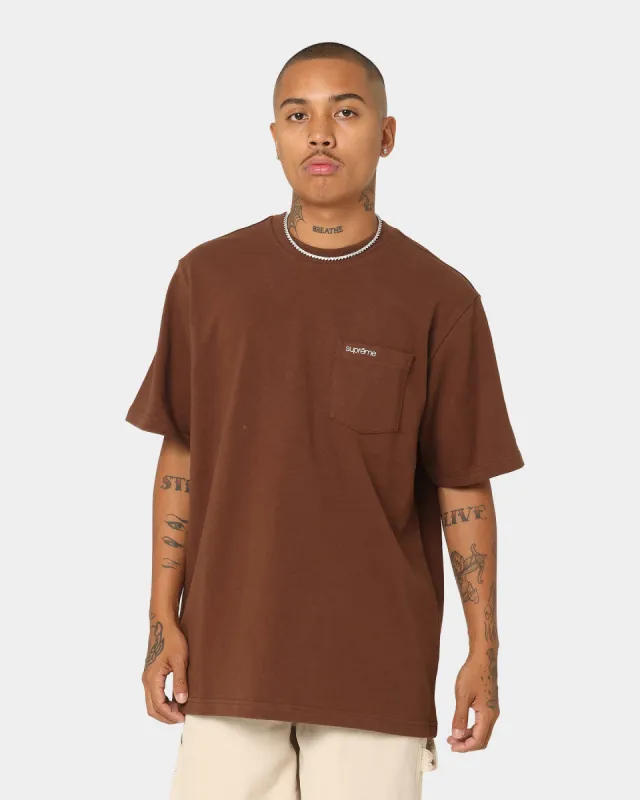 Supreme Pocket T-Shirt Brown sold by Culture Kings