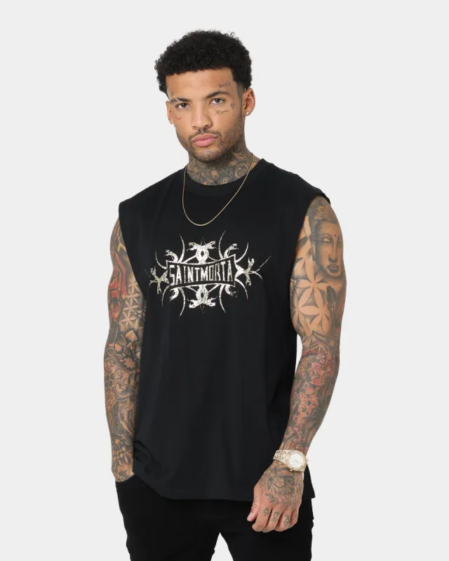 Saint Morta Venom Oversized Muscle T-Shirt Black/Gold sold by Culture Kings