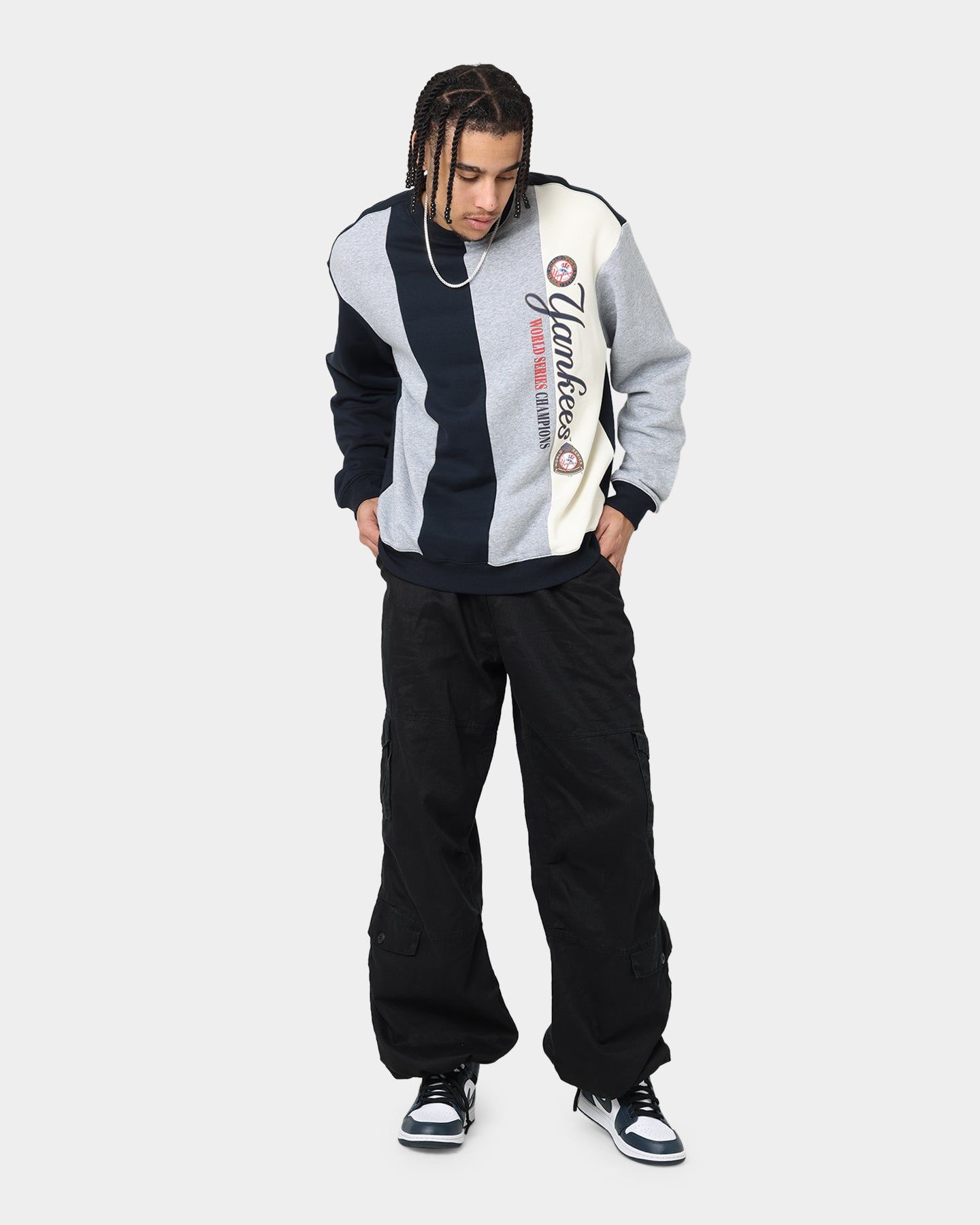 Majestic Athletic New York Yankees Panel Block Crewneck True Navy sold by Culture Kings product image thumbnail 2