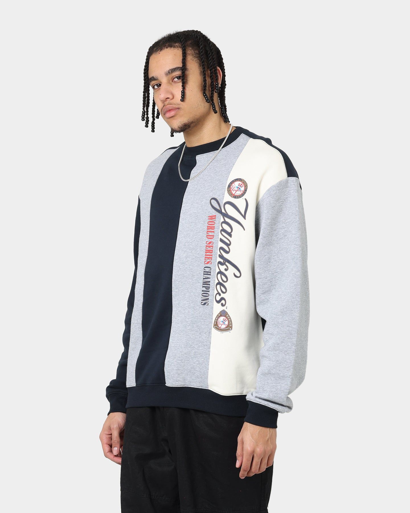 Majestic Athletic New York Yankees Panel Block Crewneck True Navy sold by Culture Kings