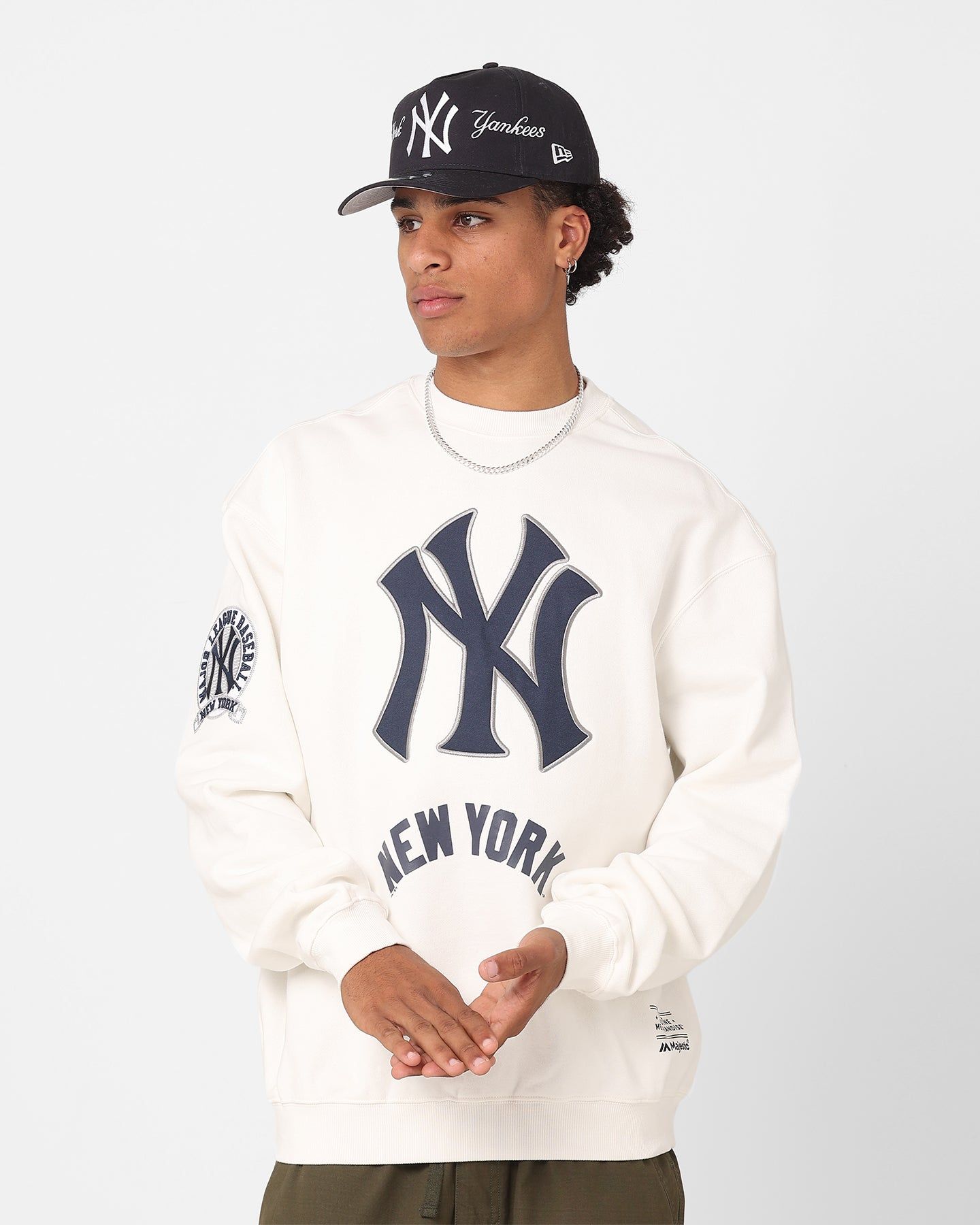 Majestic Athletic New York Yankees Athletic Logo Crewneck Vintage White sold by Culture Kings