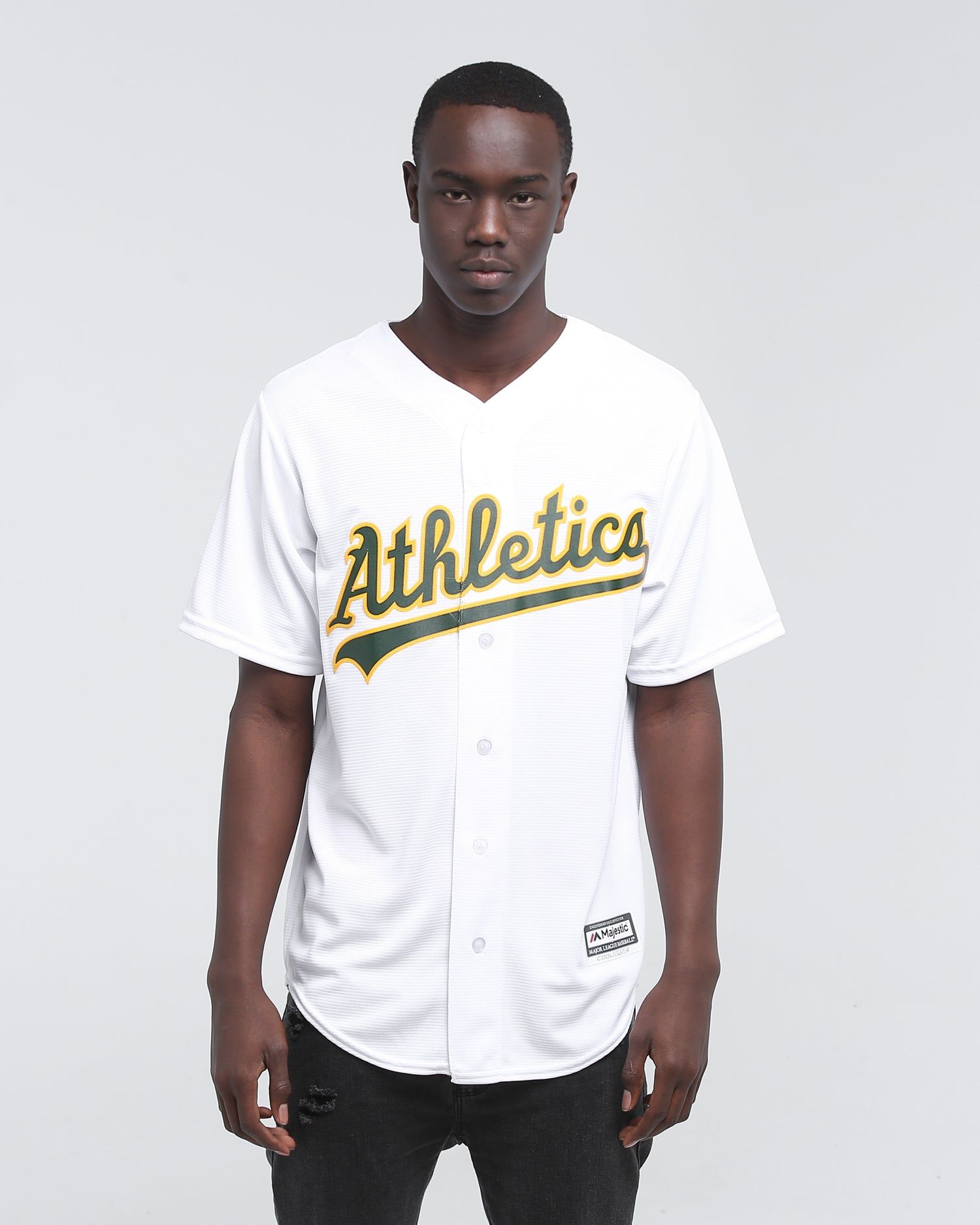 MAJESTIC ATHLETIC OAKLAND ATHLETICS COOL-BASE BASEBALL JERSEY WHITE sold by Culture Kings product image thumbnail 7