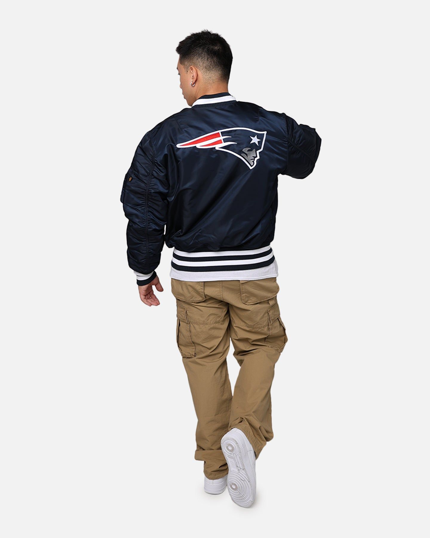 New Era X Alpha Series X NFL New England Patriots MA-1 Bomber Jacket Navy/Red sold by Culture Kings product image thumbnail 3
