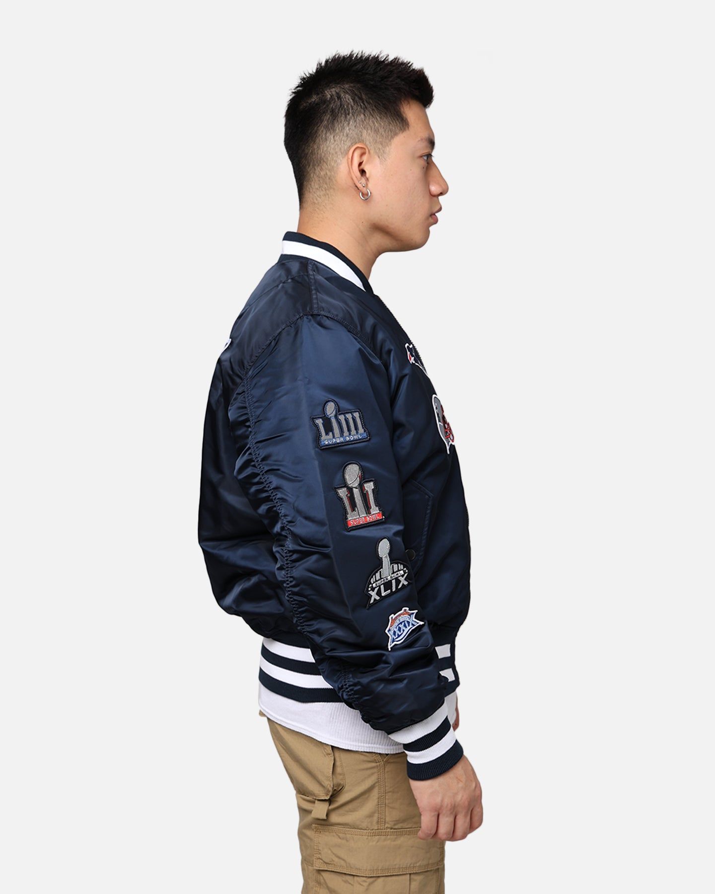 New Era X Alpha Series X NFL New England Patriots MA-1 Bomber Jacket Navy/Red sold by Culture Kings product image thumbnail 5