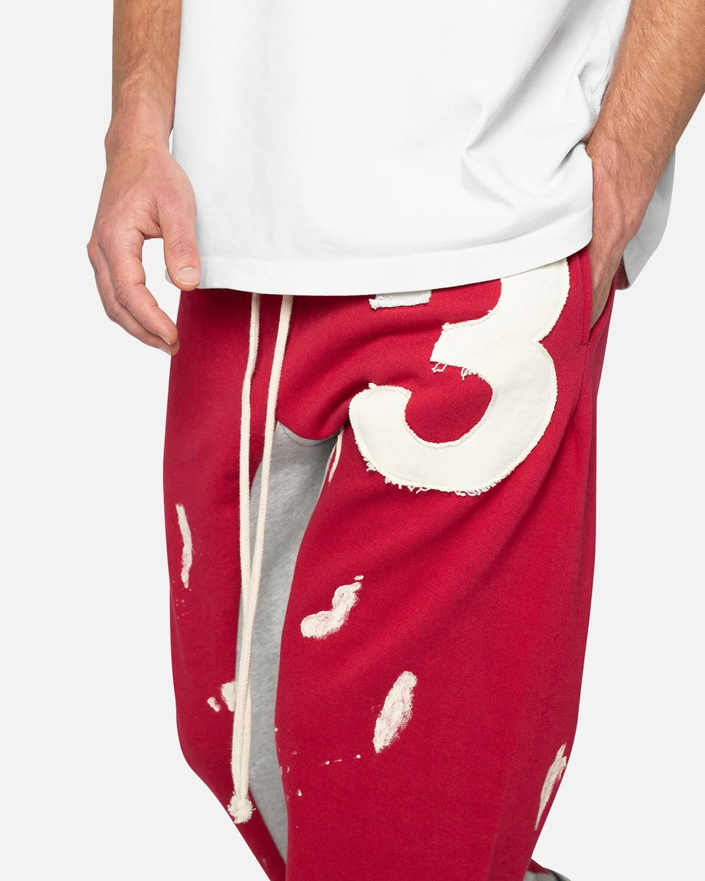 MNML 3 Patch Contrast Sweatpants Grey/Red sold by Culture Kings product image thumbnail 5