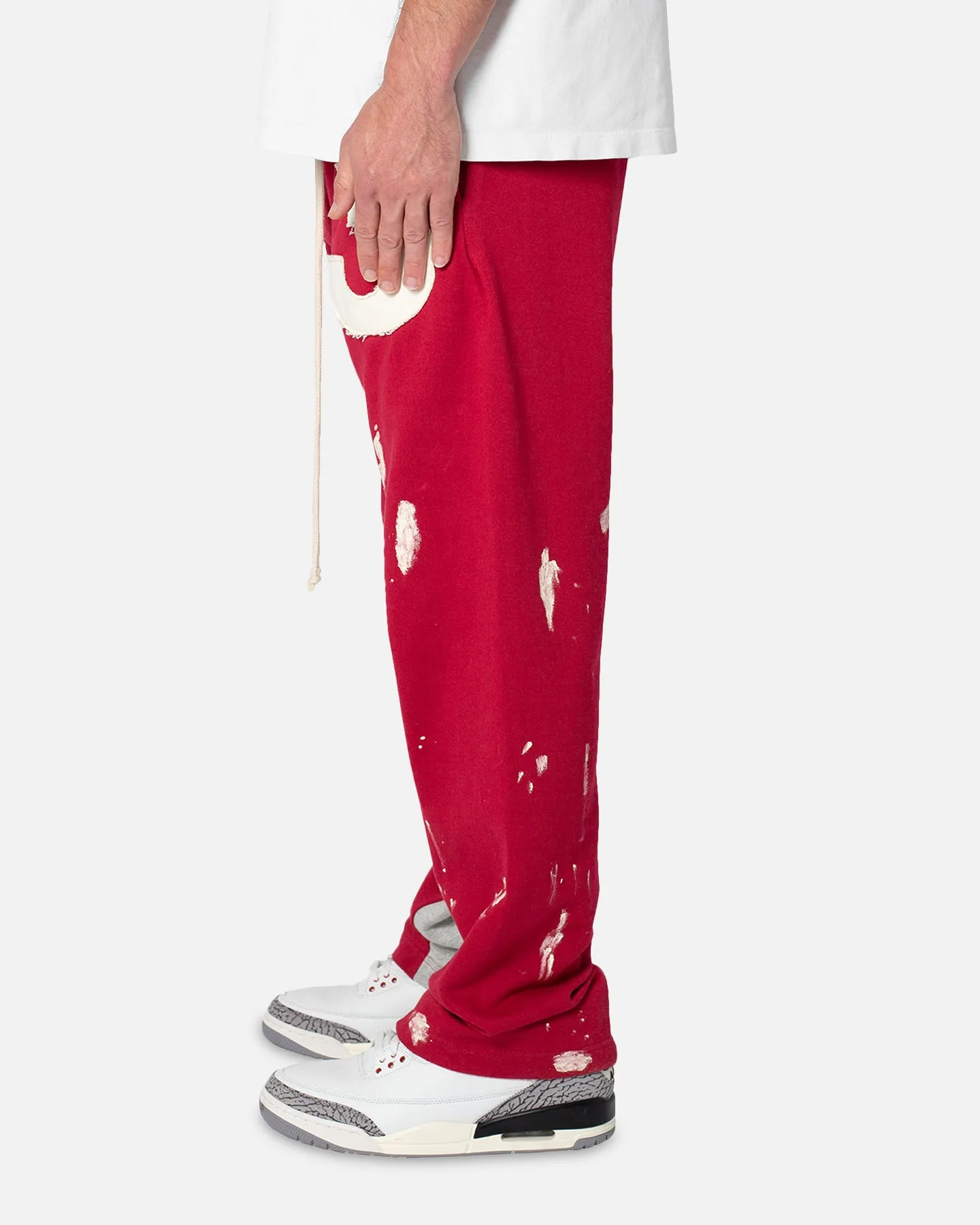 MNML 3 Patch Contrast Sweatpants Grey/Red sold by Culture Kings product image thumbnail 3
