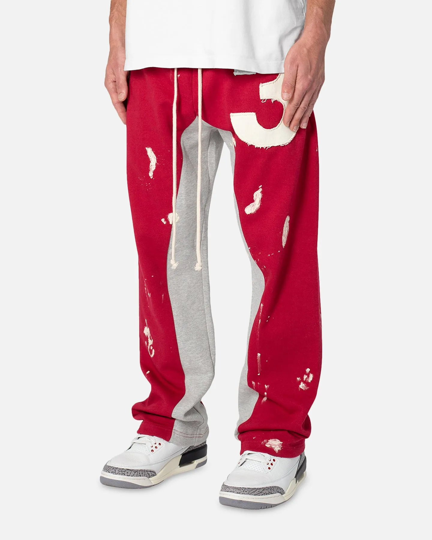 MNML 3 Patch Contrast Sweatpants Grey/Red sold by Culture Kings product image thumbnail 2