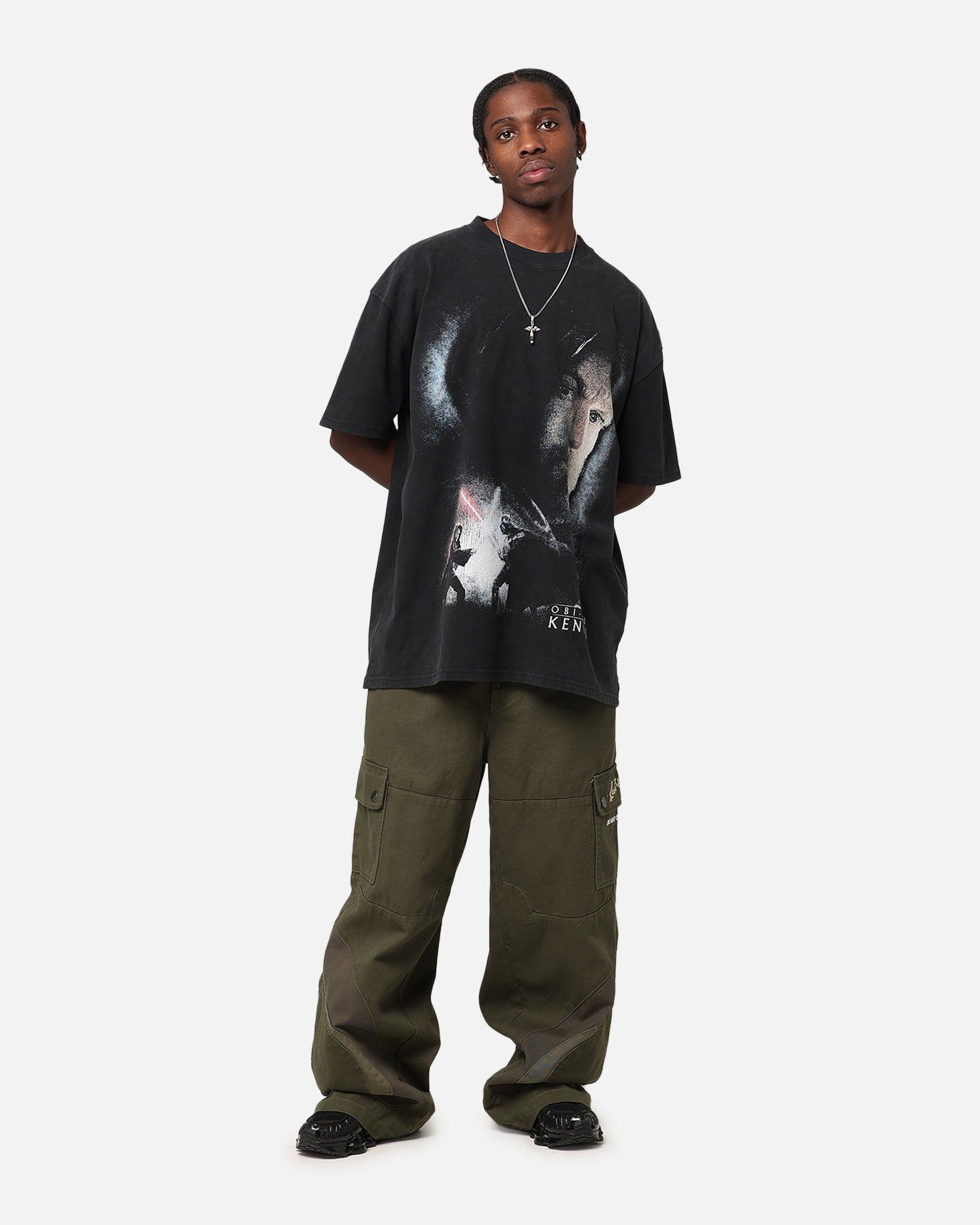 Star Wars Obi Wan Heavy T-Shirt Vintage Black sold by Culture Kings product image thumbnail 3