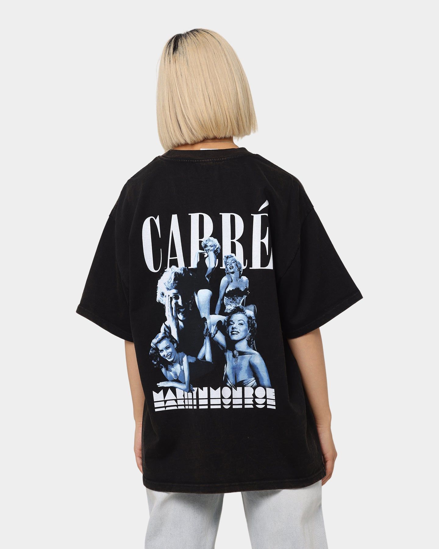 Carré X Marilyn Monroe Collage Vintage T-Shirt Washed Black sold by Culture Kings