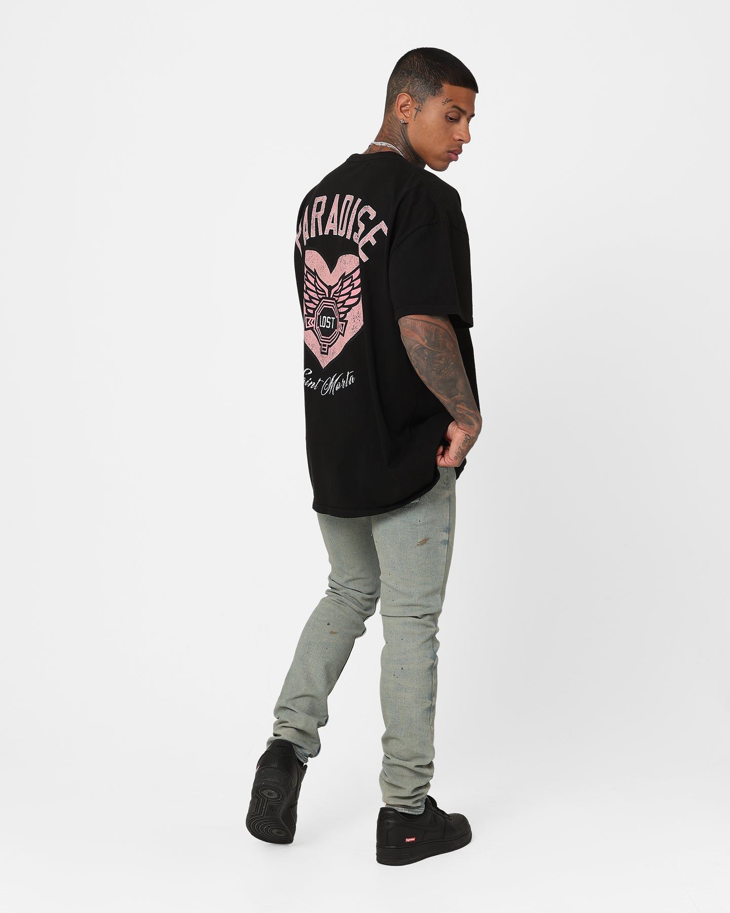 Saint Morta Paradise Lost Lafayette T-Shirt Black Wash sold by Culture Kings product image thumbnail 3