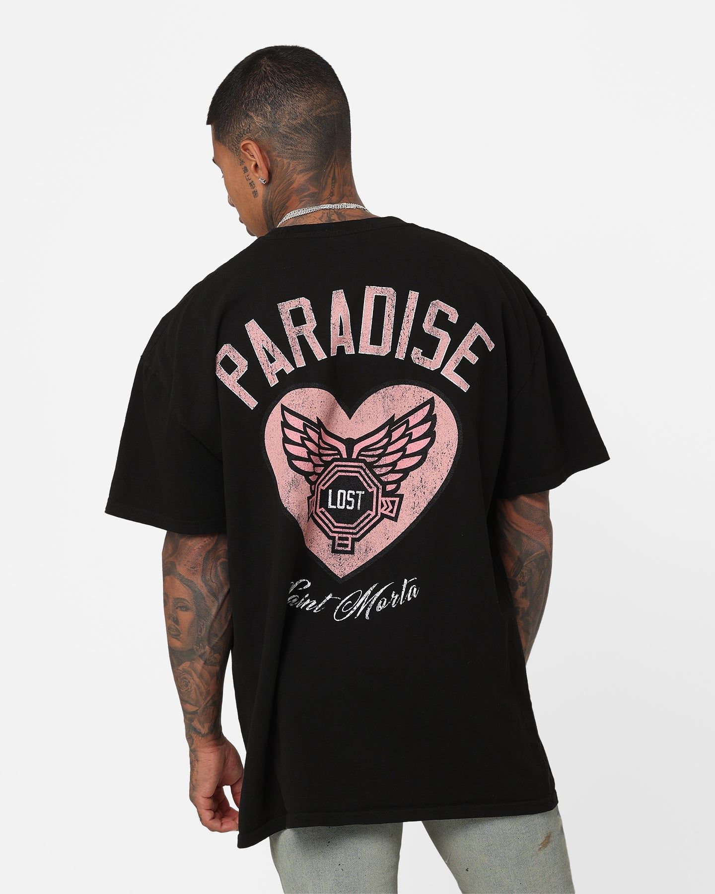 Saint Morta Paradise Lost Lafayette T-Shirt Black Wash sold by Culture Kings