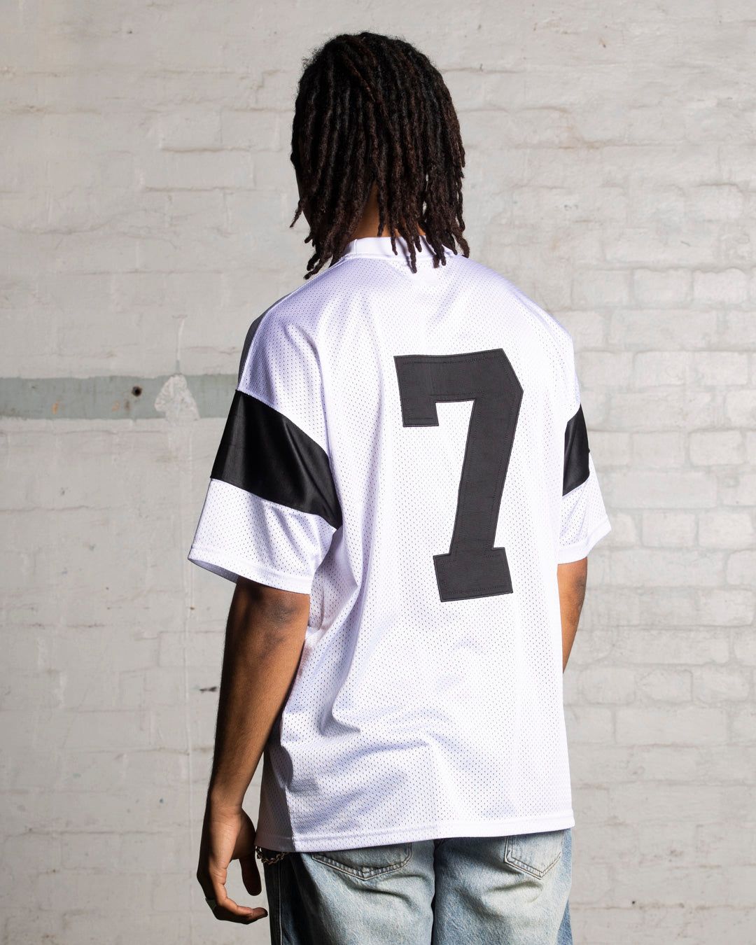 Saint Morta Union Mesh Boxy T-Shirt White/Black sold by Culture Kings product image thumbnail 3