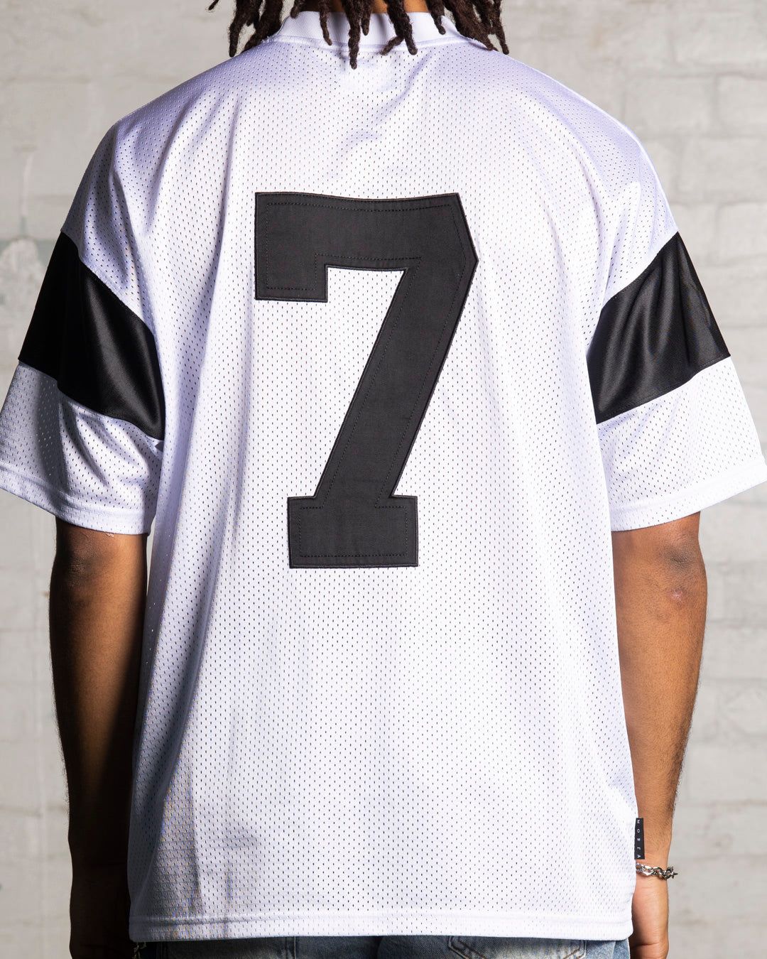 Saint Morta Union Mesh Boxy T-Shirt White/Black sold by Culture Kings product image thumbnail 5