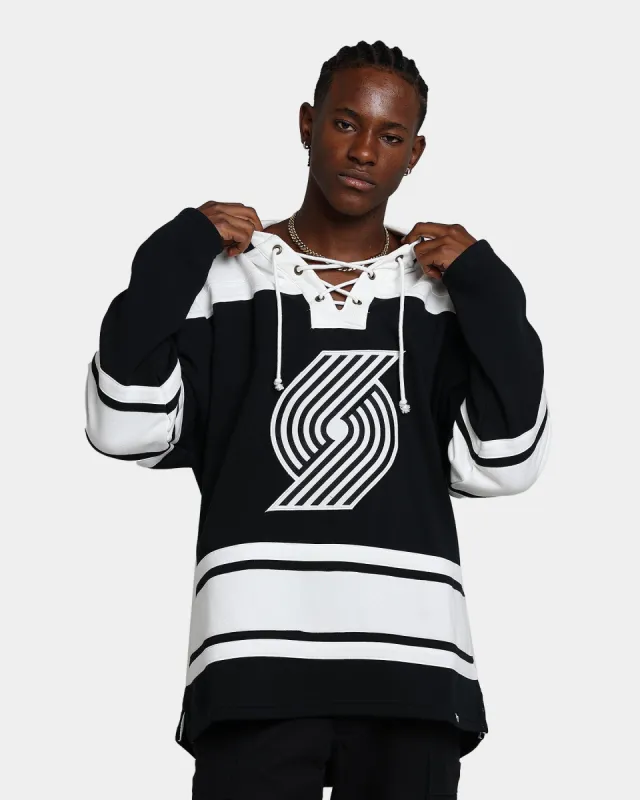 47 Brand Portland Trail Blazers Superior Lacer Hoodie Jet Black made by 47