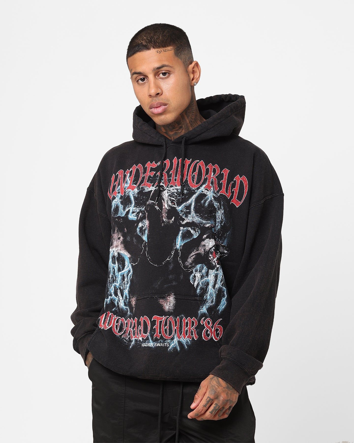 American Thrift Underworld Tour Hoodie Black Wash sold by Culture Kings