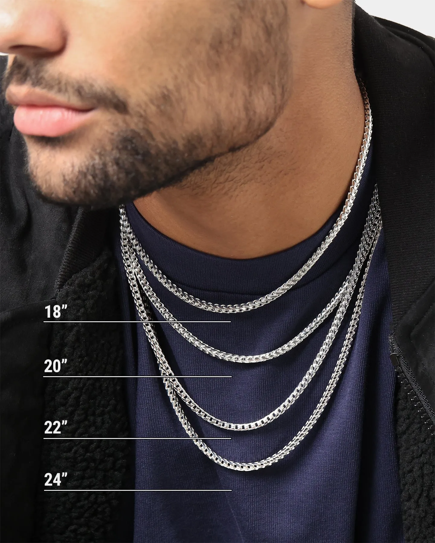 House Of Auric 3.7mm Franco Chain Sterling Silver sold by Culture Kings product image thumbnail 3