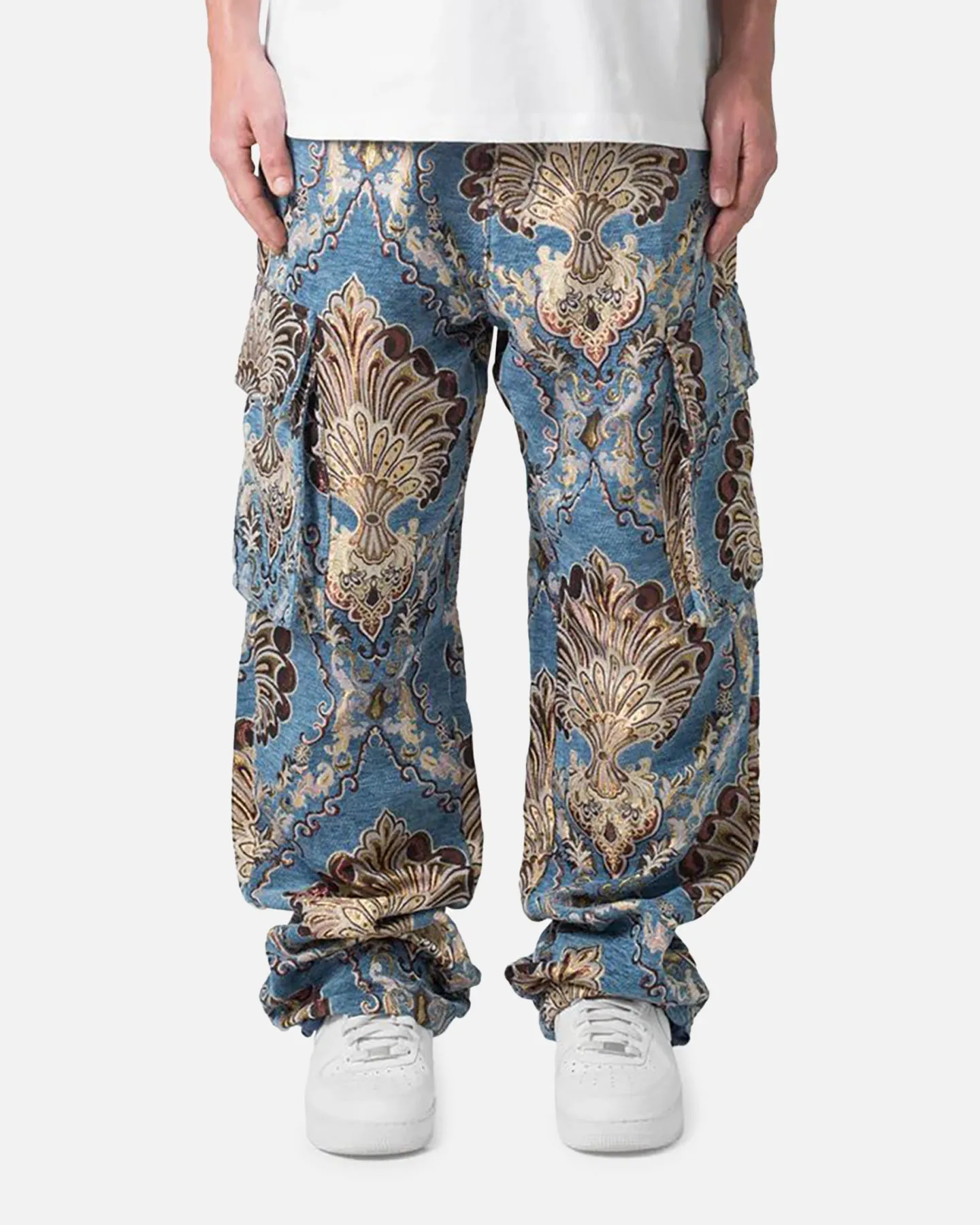 MNML Ultra Baggy Jacquard Floral Cargo Pants Multi Floral sold by Culture Kings