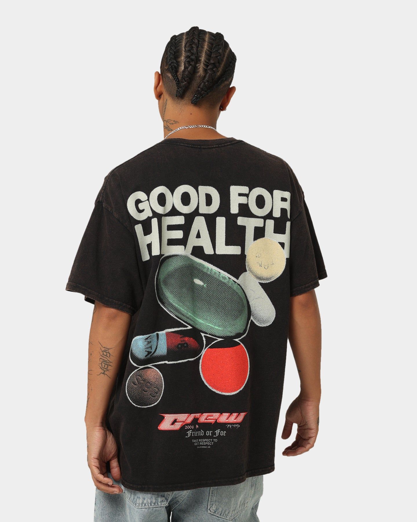 Goat Crew Good 4 Health Vintage T-Shirt Black Wash sold by Culture Kings