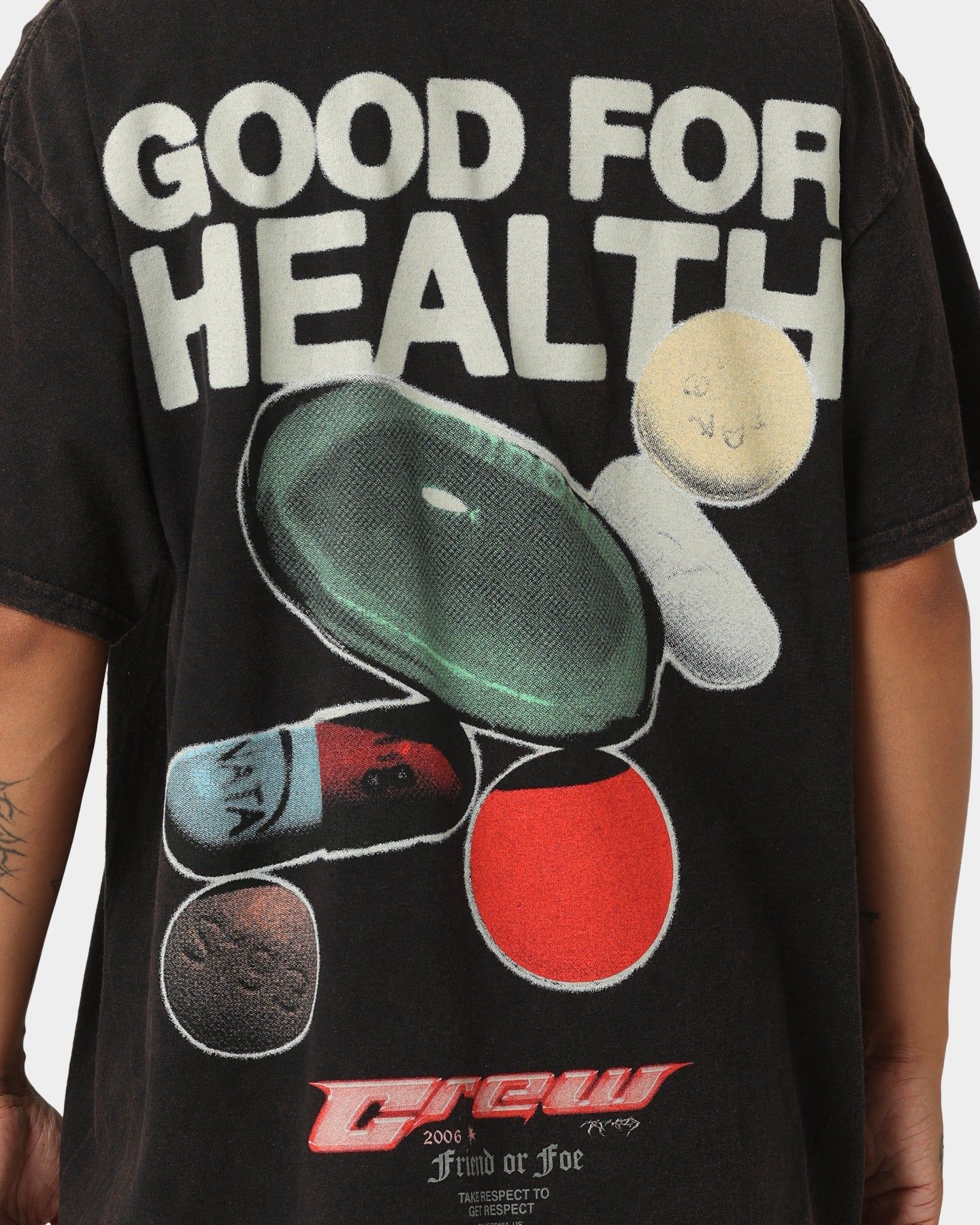 Goat Crew Good 4 Health Vintage T-Shirt Black Wash sold by Culture Kings product image thumbnail 5