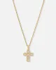 Saint Morta Iced Cushion Cross Pendant Iced Gold sold by Culture Kings