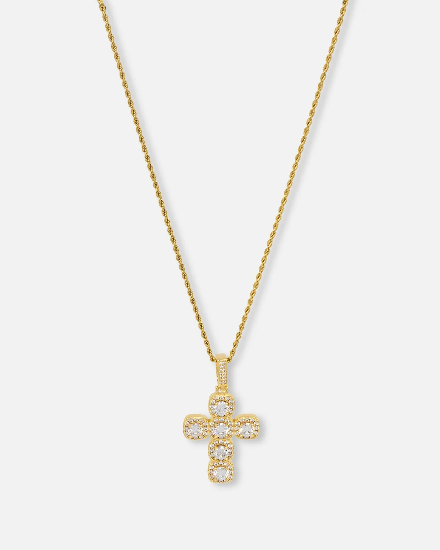 Saint Morta Iced Cushion Cross Pendant Iced Gold sold by Culture Kings product image thumbnail 2