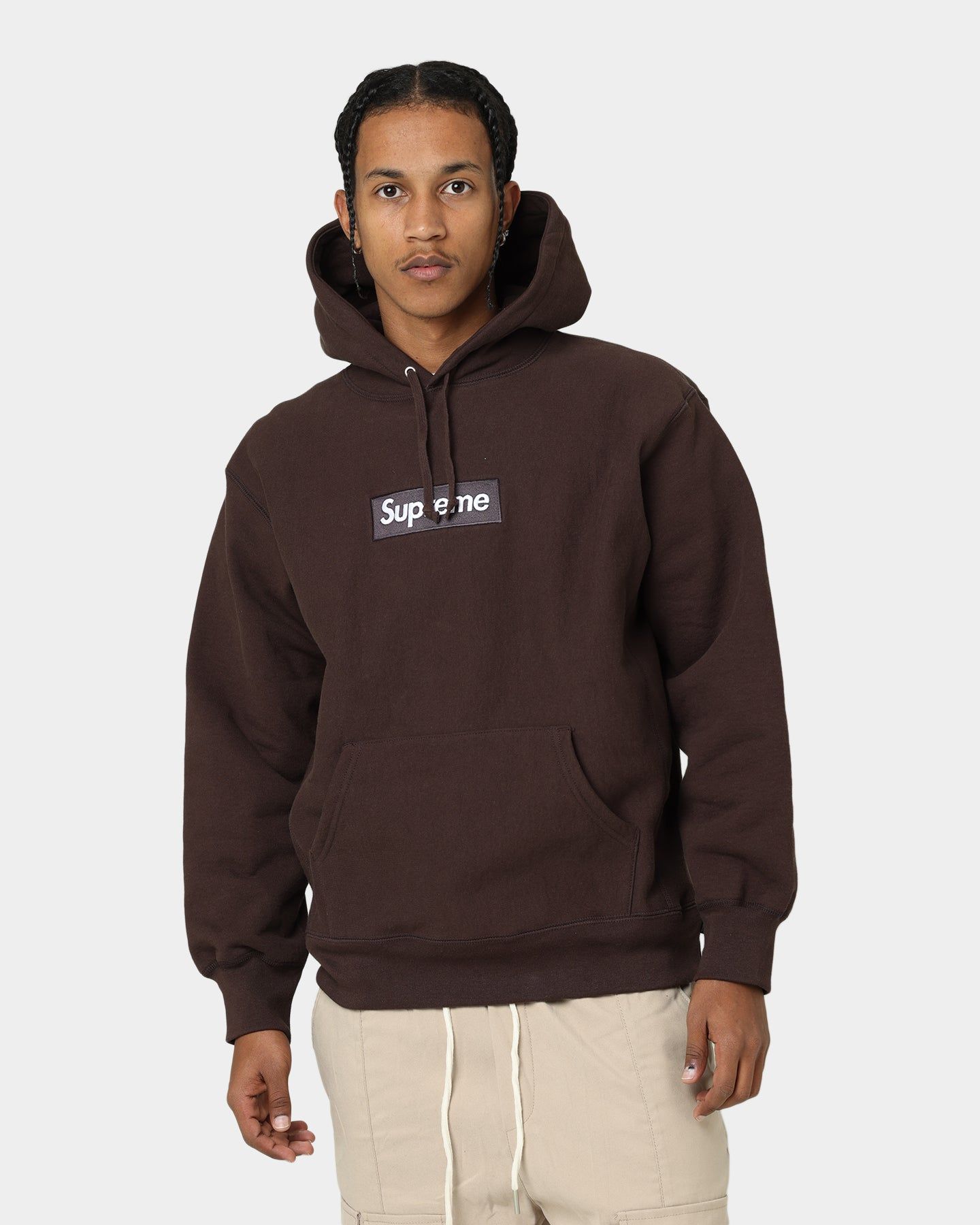 Supreme Box Logo Hooded Sweatshirt Brown sold by Culture Kings