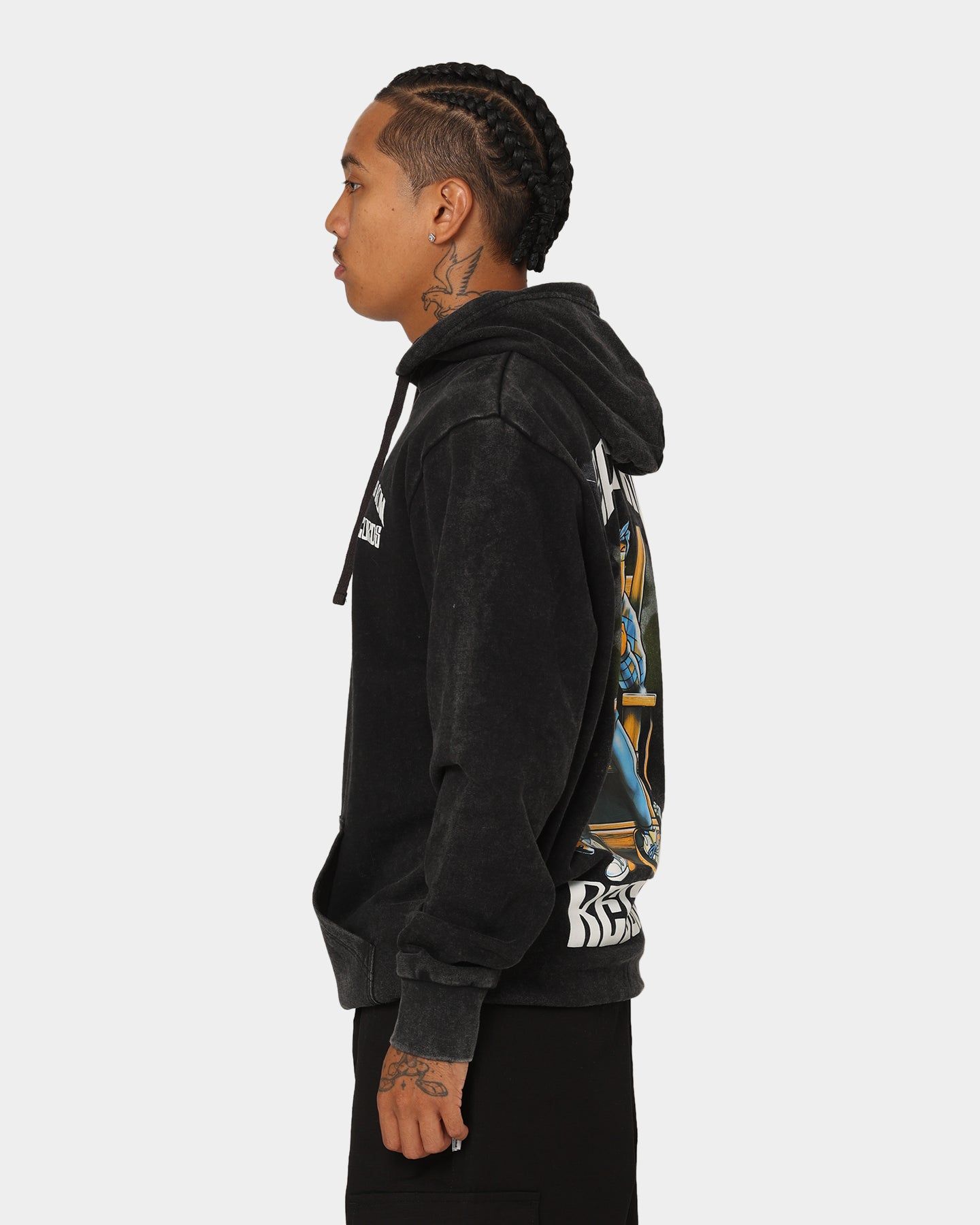 Deathrow Records Still Smokin Sublimated Hoodie Black sold by Culture Kings product image thumbnail 7