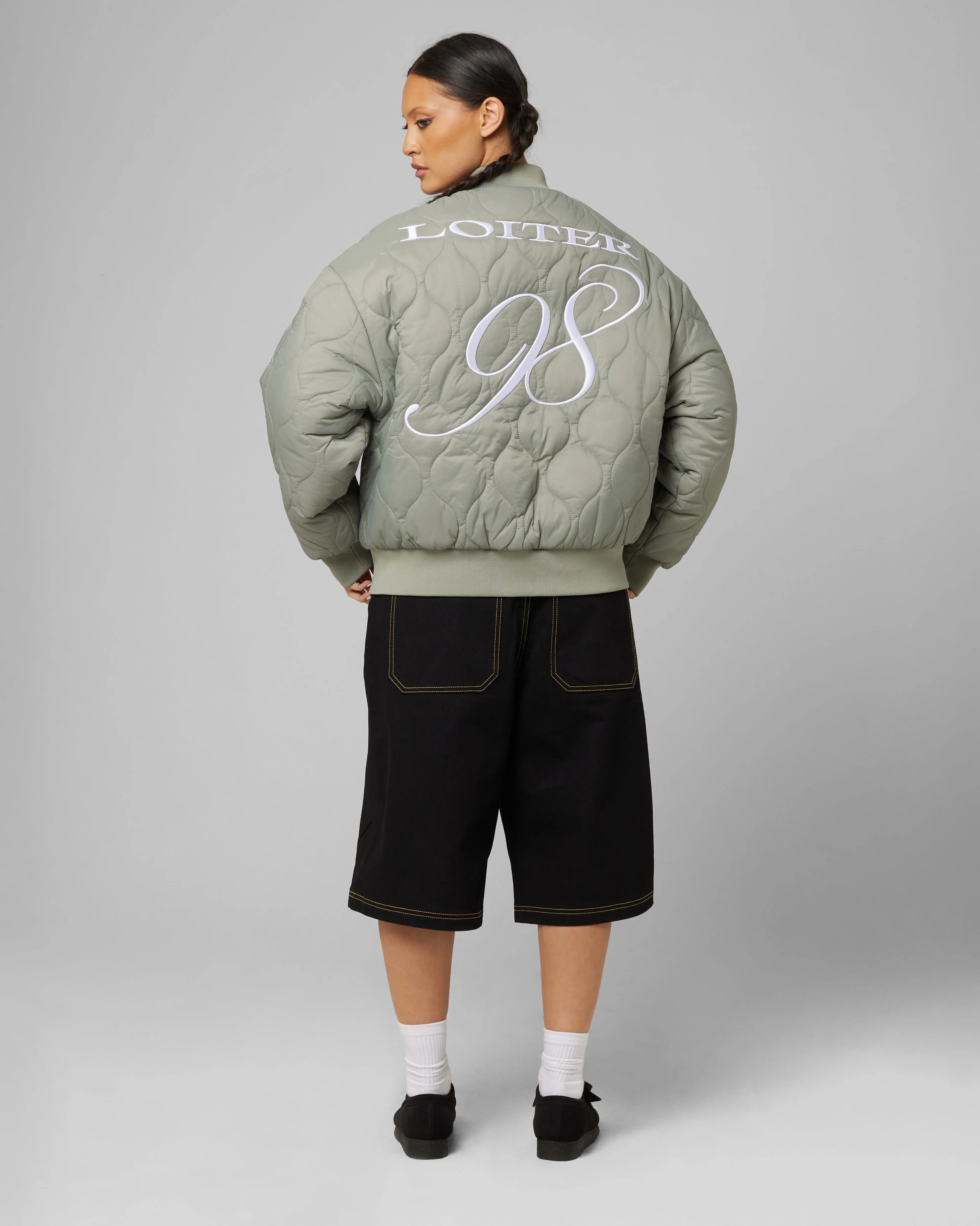 Loiter Kraven Reversible Bomber Jacket Green sold by Culture Kings product image thumbnail 5