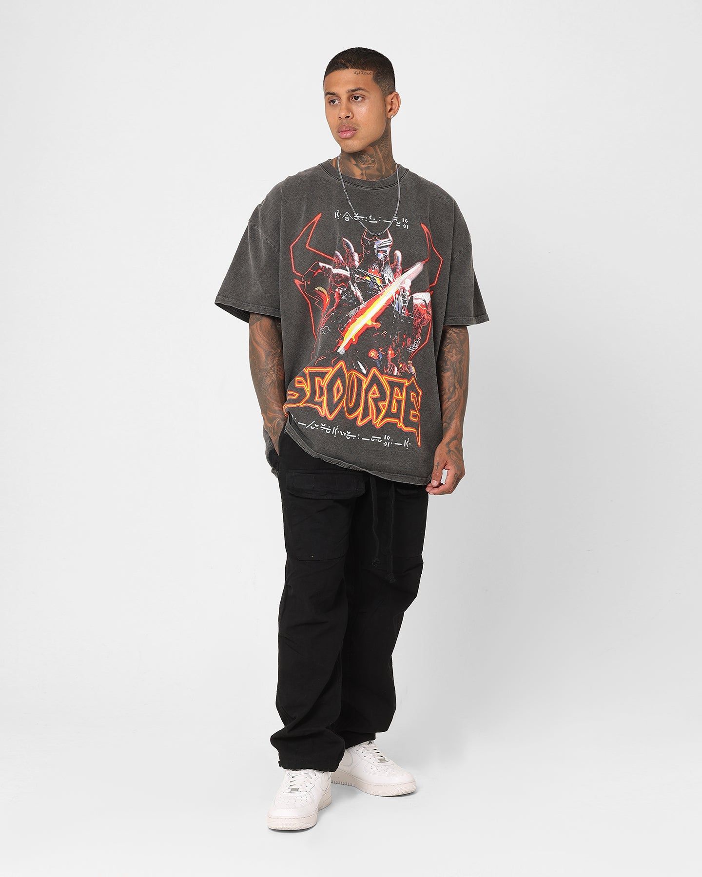 Goat Crew X Transformers Scourge Heavyweight Vintage T-Shirt Black Wash sold by Culture Kings product image thumbnail 3