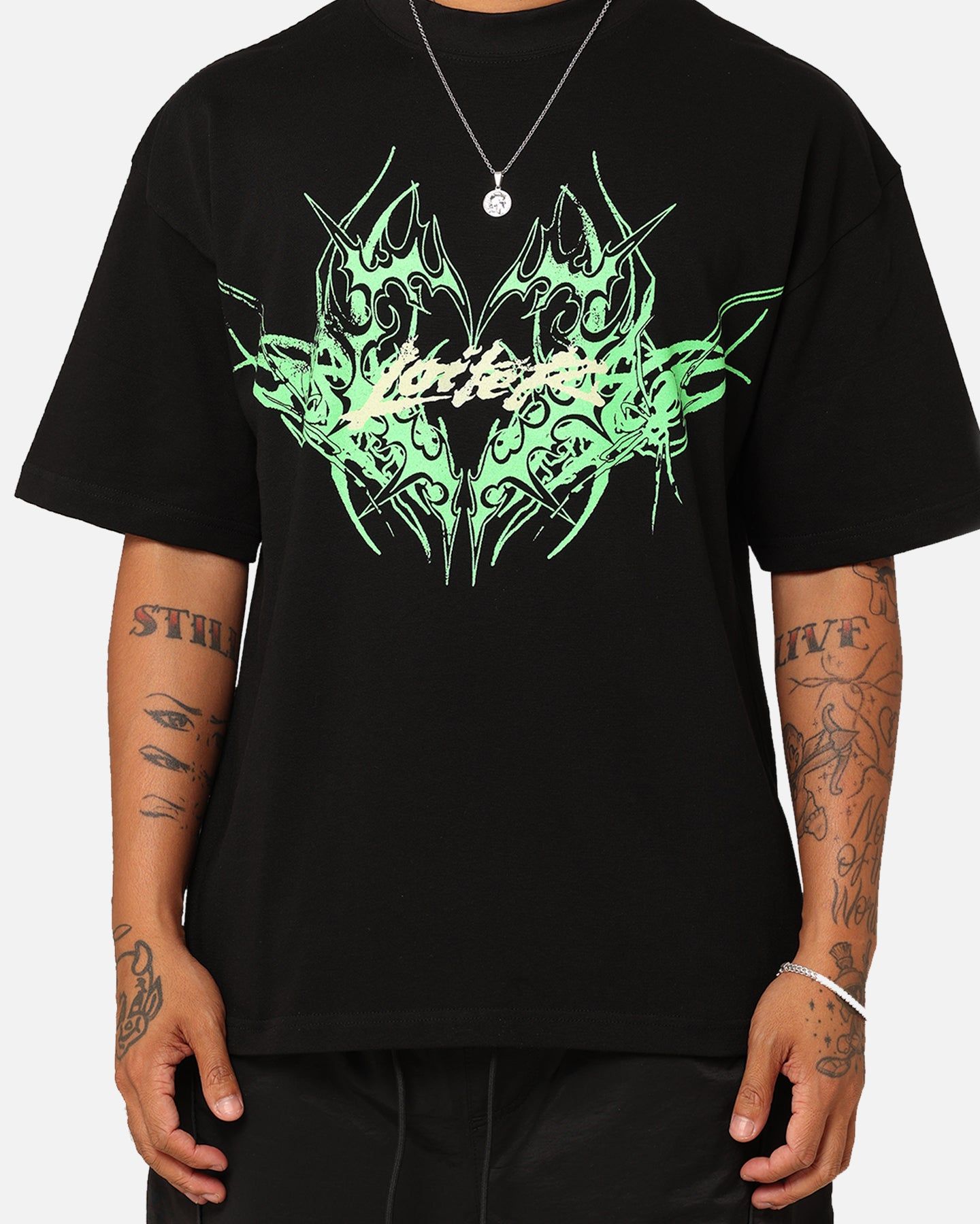 Loiter Lotus Oversized T-Shirt Black sold by Culture Kings product image thumbnail 4