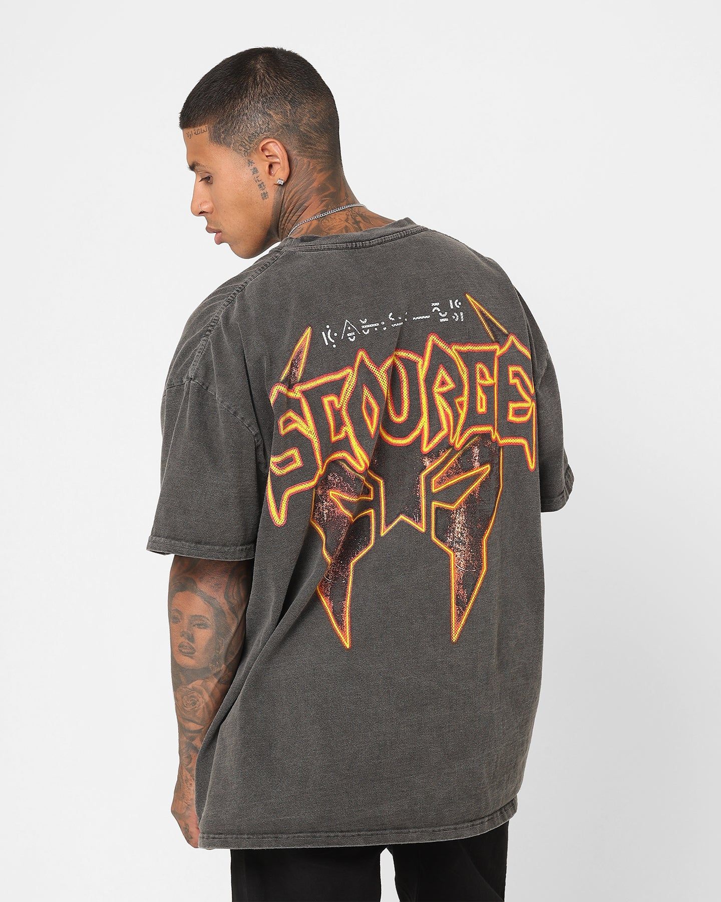 Goat Crew X Transformers Scourge Heavyweight Vintage T-Shirt Black Wash sold by Culture Kings product image thumbnail 2