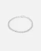 Saint Morta Flat Faced Curb Bracelet White Gold sold by Culture Kings