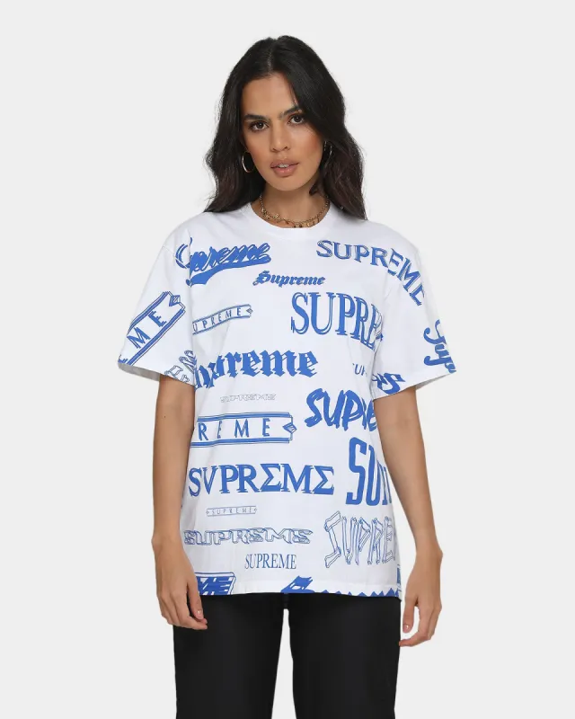 Supreme Multi Logo T-Shirt White sold by Culture Kings