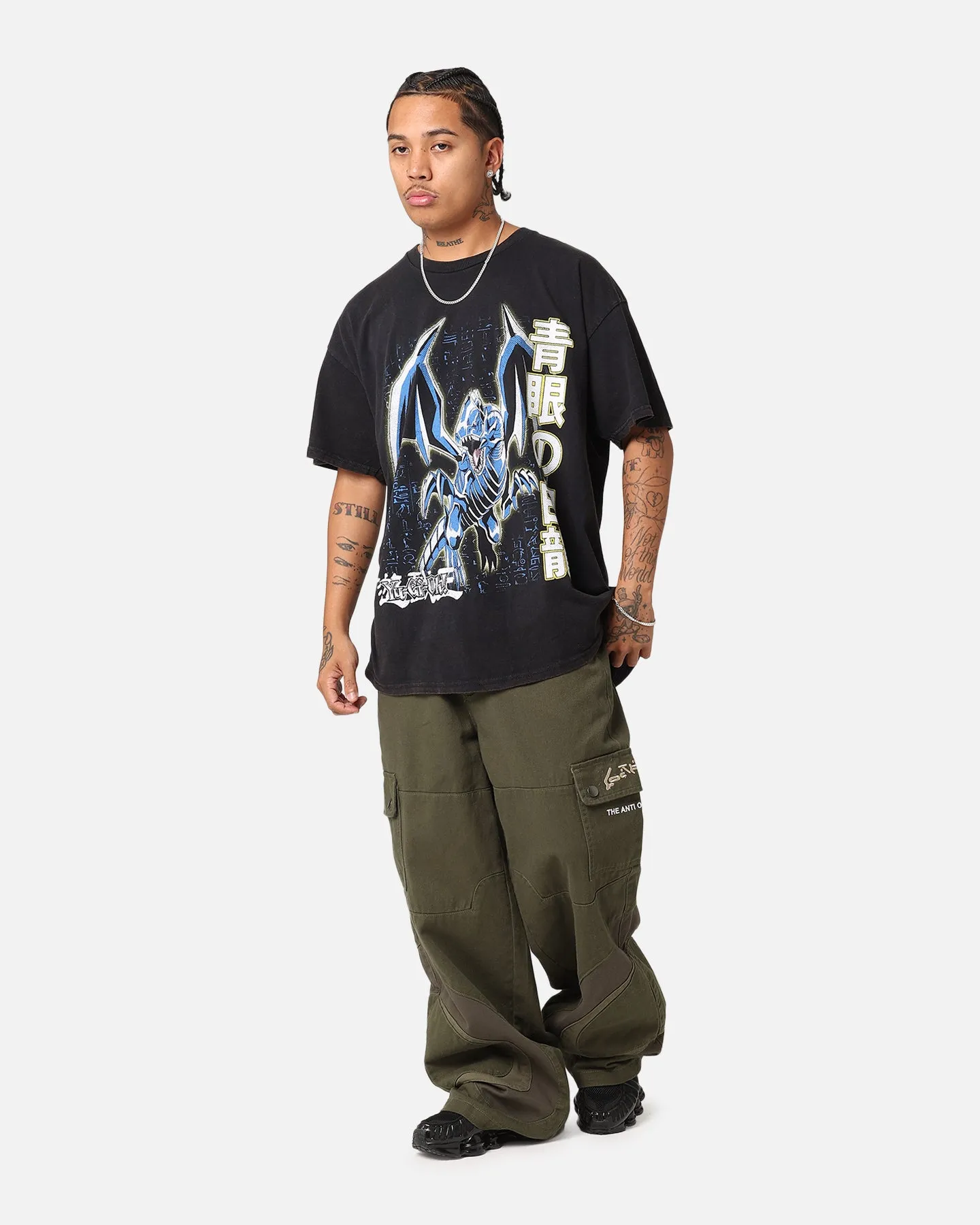 Goat Crew X Yu-Gi-Oh! Blue Eyes White Dragon T-Shirt Black Wash sold by Culture Kings product image thumbnail 3