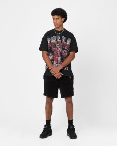 Mitchell & Ness Chicago Bulls Letterman Shorts Black sold by Culture Kings