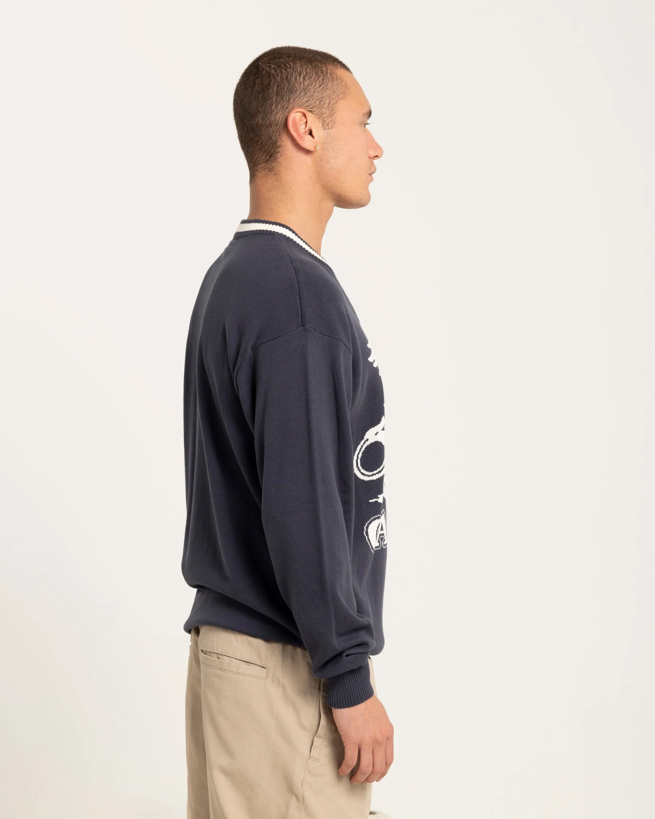 Carré Brave Knitted Sweater Navy sold by Culture Kings product image thumbnail 5